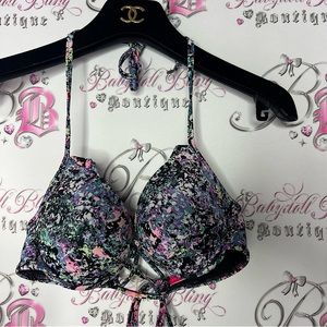 Victoria secret bathing suit bikini top splattered neon colored rainbow 🌈 swim